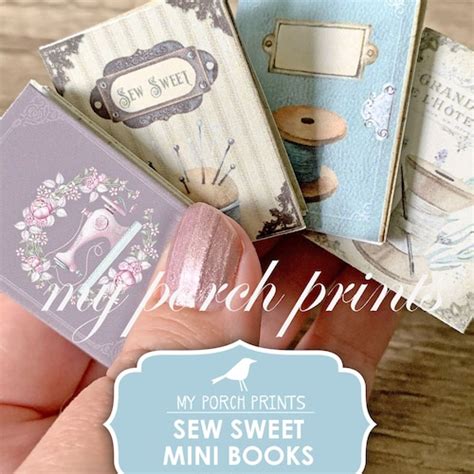 Mini Book Sew Sweet Junk Journal Sewing Kit Pin Sew Etsy