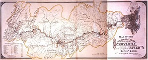 Map of the drainage area of the Schuylkill River showing the location ...