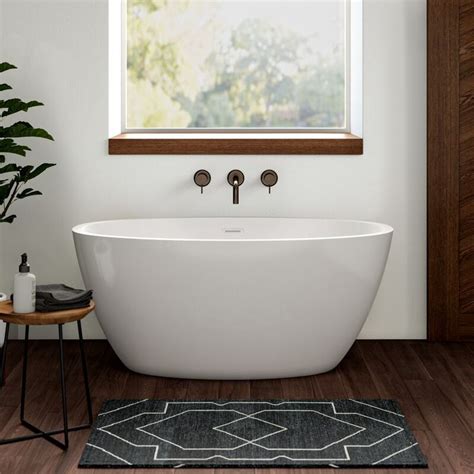 55 X 32 Freestanding Soaking Bathtub And Reviews Allmodern Free