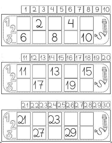 Los Numeros Del 1 Al 30 Actividades De Matematicas Preescolares Images
