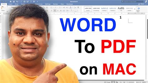 How To Convert A Word Document To Pdf On Mac Youtube