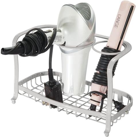 mdesign hair care and styling tool organiser hair dryer holder freestanding hairdryer holder
