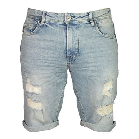 Dml Mens Denim Shorts Stretch Slim Fit Rolled Hem Jeans Half Pants Size 28 38 Ebay