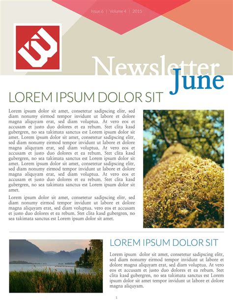 Free Printable Newsletter Templates And Examples Lucidpress