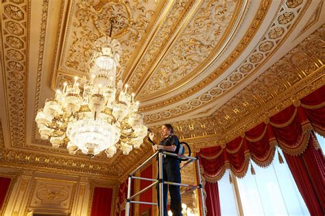 Grand Chandelier And Candelabra Prepped For Opening Of Windsor Semi