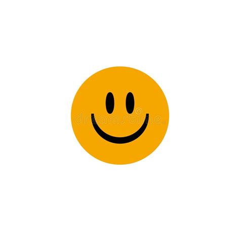Joyful Yellow Smiley Happy Smiling Emotion Of Good Mood Stock Vector