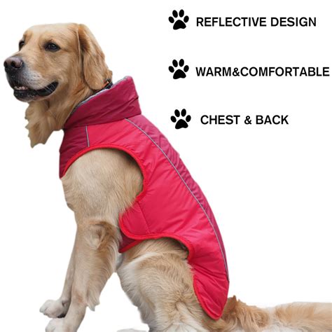 New Winter Waterproof Dog Clothes Dog Jacket Vest Pet Warm Padded Coat