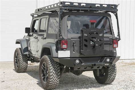 Lod Offroad® Jeep Wrangler 2007 Destroyer Full Width Rear Hd Bumper With Tire Carrier