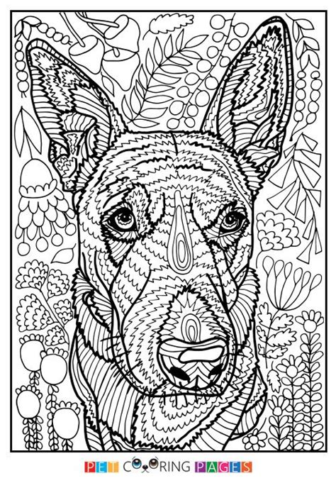 The animal theme for coloring books. Australian Cattle Dog Coloring Page "Lily" | Cat coloring ...