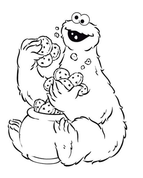 Cookie Monster Coloring Page At Getdrawings Free Download