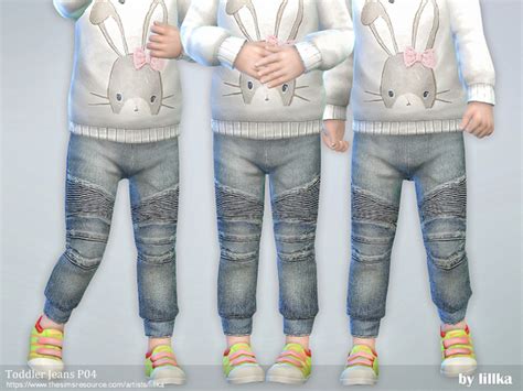 The Sims Resource Toddler Jeans P04 By Lillka Sims 4 Downloads