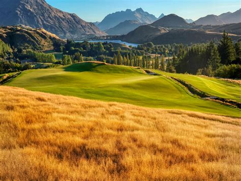 Golf Course 4k Wallpaper Landscape Mountains Lake Par 3 Green