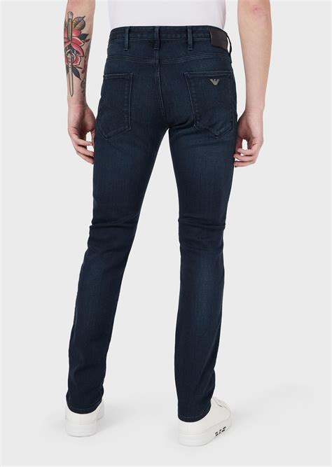 Slim Fit J Jeans In Stretch Cotton Denim Man Emporio Armani
