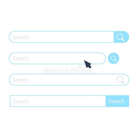 Search Bar Template Internet Searching Web Surfing Interface Vector