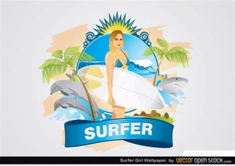 Choose from the best free logo makers 2021. Chica surfista con elementos de playa | Vector Gratis
