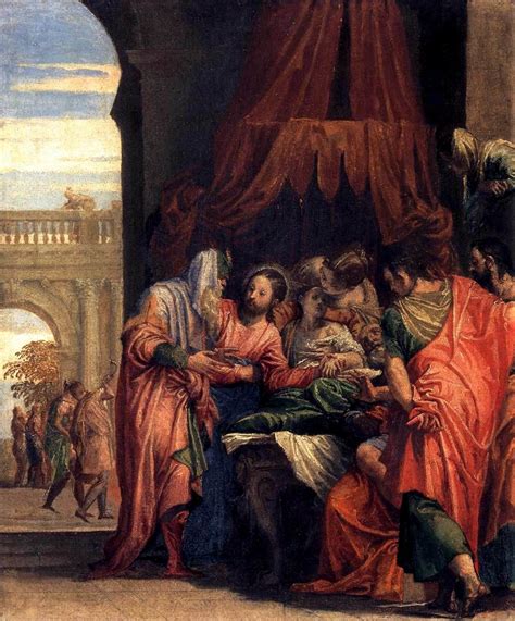 Raising Of The Daughter Of Jairus Painting Veronese Oil Paintings