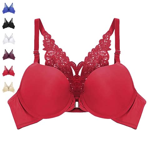 sexy lace bra for women front closure push up bralette sexy underwire bras top fashion female