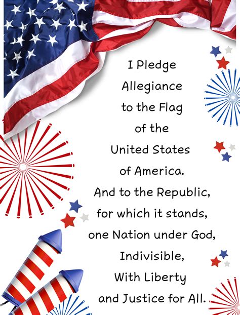 31 Pledge Of Allegiance Words Printable