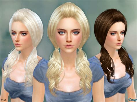The Sims Resource Ellie Hair Set By Cazy Sims 4 Hairs