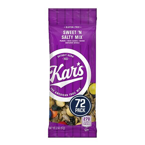 Kars Sweet N Salty Trail Mix Oz Bags Satisfying Snack Of Peanuts Sunflower Kernels Raisins