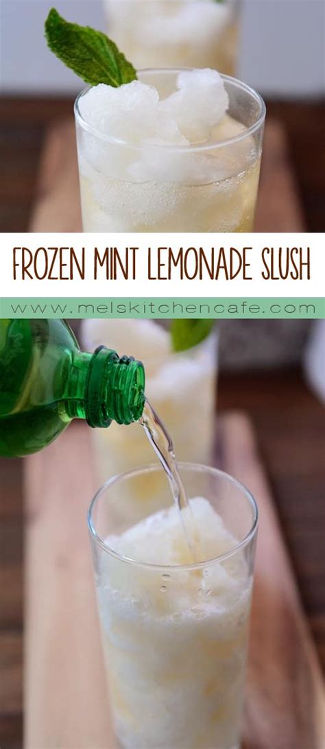 Frozen Mint Lemonade Slush Recipe Lemonade Slush Mint