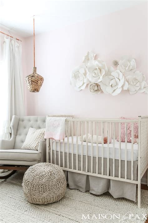 Discover girls bedroom ideas curated by pottery barn kids. Blush Nursery with Neutral Textures - Maison de Pax