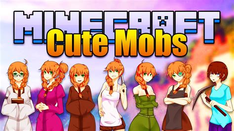 Minecraft Cute Mobs Mod Anime Girl Mobs Minecraft V Mod Spotlight Youtube