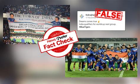Fact Check Indias Football Team Is Yet To Qualify For Fifa World Cup