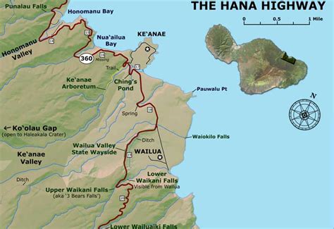 This includes shopping, hotels and restaurants. Road to Hana Map