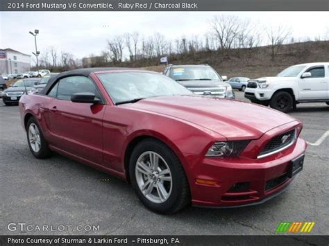 Ruby Red 2014 Ford Mustang V6 Convertible Charcoal Black Interior