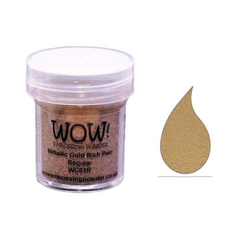 Wow Metallic Gold Rich Pale Regular Embossing Powder The Foiled Fox