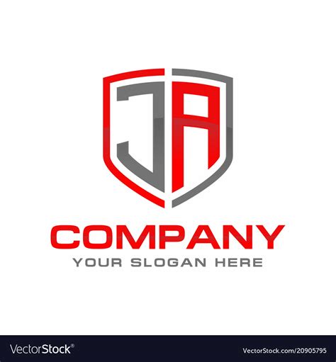 Ja Initial Logo Design Royalty Free Vector Image