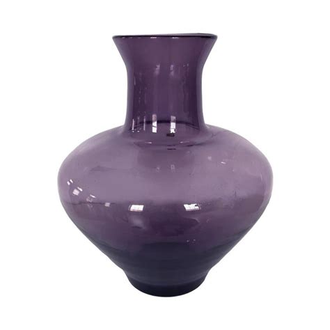 Large Mulberry Blenko Glass Vase In 2020 Blenko Glass Glass Vase Purple Vase