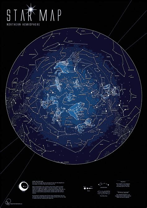 Science Astronomy Map Celestial Map Of Constellations Visible