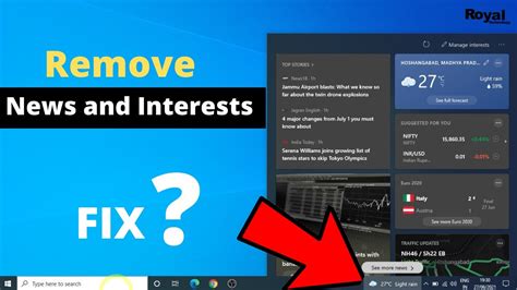 How To Remove The News And Interests Widget From Windows Taskbar YouTube