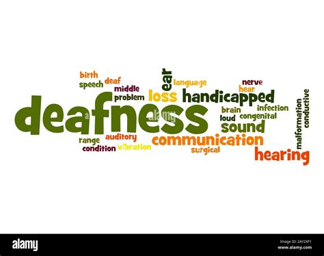 Deafness Word Cloud Stock Photo Alamy