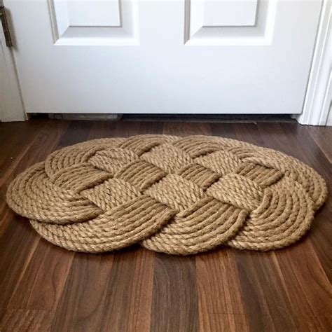 Braided Doormat Jute Crafts Rope Crafts Diy Rope Rug