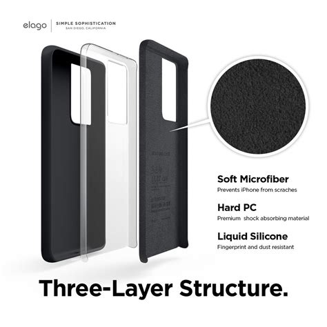 Buy Samsung Galaxy S21 Ultra Liquid Silicone Phone Case Black Color
