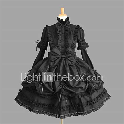 One Piecedress Gothic Lolita Lolita Cosplay Lolita Dress Black Solid