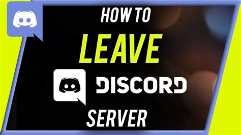 How To Leave A Discord Server Youtube