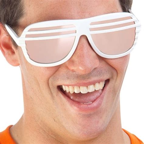 slat white reflective sunglasses