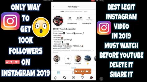 Only Way To Get 1 Million Legit Instagram Followers 2019 Youtube