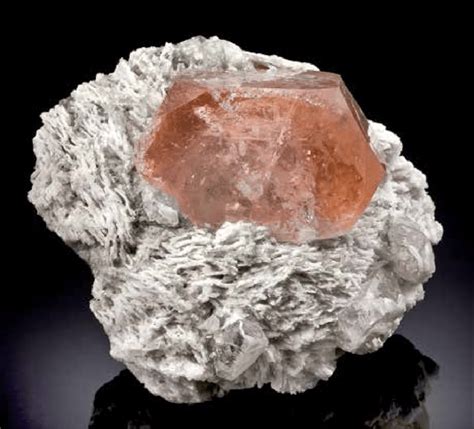 Morganite Crystal On Cleavelandite 14 Cm From The Pech Valley Kunar