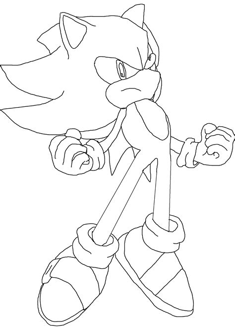 Gambar Awesome Super Sonic Coloring Pages Free Download Anime Di