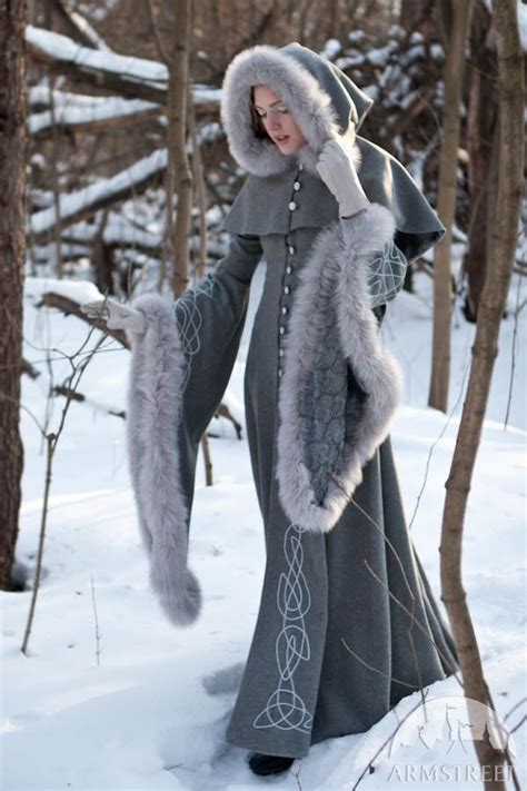Without Fur Wool Gray Fantasy Coat Heritrix Of The Etsy Medieval
