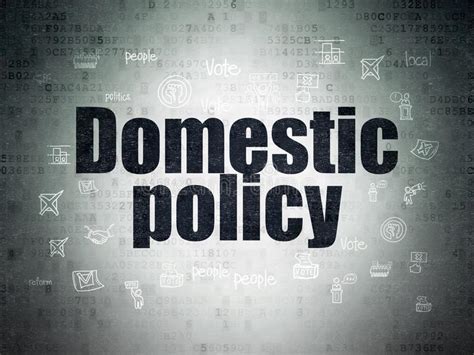 Political Concept Domestic Policy On Digital Data Paper Background