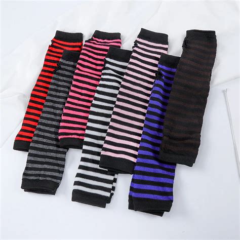 1 Pair Of Soft Elastic Wrist Knitted Fingerless Half Finger Wrist Sleeves Warm Arm Knitted