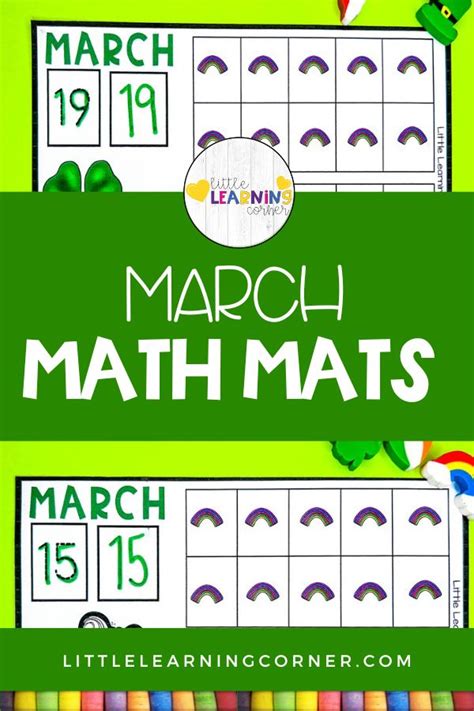 March Math Mats Little Learning Corner