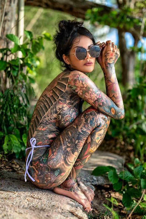 Beautiful Girl With Full Body Tattoos Tattooidex In 2023 Body Tattoos Full Body Tattoo
