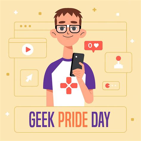 Premium Vector Geek Pride Day Concept